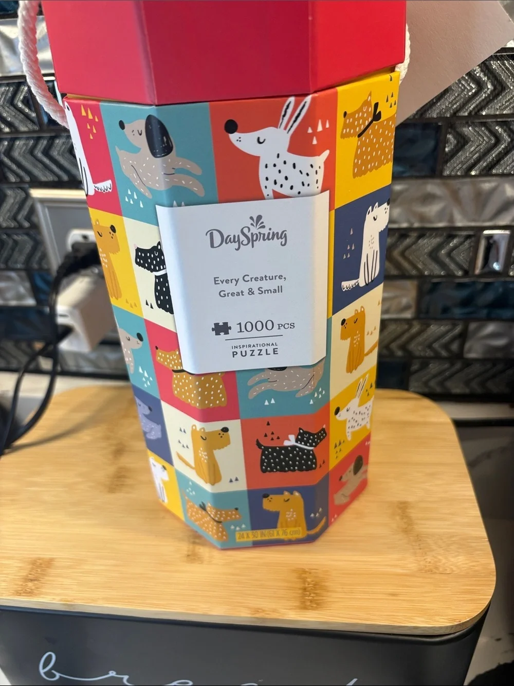DaySpring Colorful Dog-Themed Decorative Tin - Multi Color